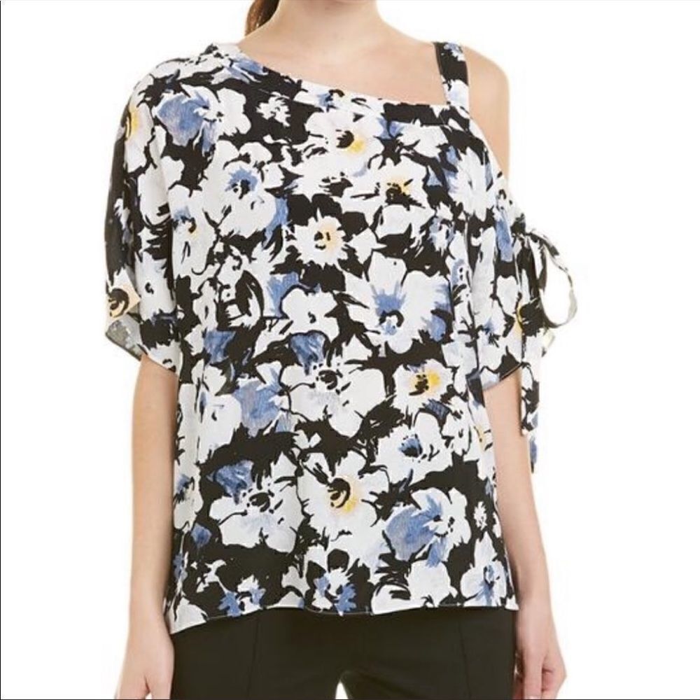 1. State Nordstrom floral cold shoulder off shoulder top blouse XS 2 4 6